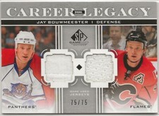 2011-12 SP Game Used Career Legacy Dual Jersey #CL2BB Jay Bouwmeester 75/75