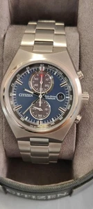 Reloj para hombre Citizen cronógrafo Eco-Drive esfera azul titanio CA7090-52L - Imagen 1 de 16