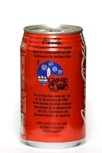 Coca Cola Classic 1992 lata, Puerto Rico; Grandes Fiestas De América - Imagen 1 de 2