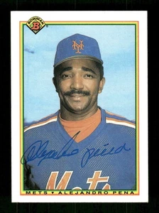 Bowman 124 Alejandro Peña 1990 autógrafo firmado BXCP49 - Imagen 1 de 2