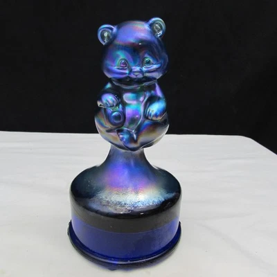 Fenton Favrene Undecorated Sitting Bear on Font Special Order 1997 W547 - Image 1 of 4