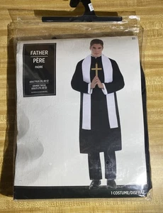 Vater Priester Padre Halloween Kostüm Prediger Set Erwachsene Herren Übergröße 2XL 48-52 - Bild 1 von 4