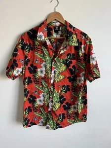 Cleveland Browns Herren Hawaiihemd mit Knöpfen Blumenmuster NFL Football Größe Large SCHÖN - Bild 1 von 3