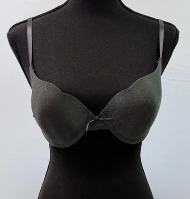 SUJETADOR PUSH UP MUJER 36C GRIS OSCURO ACOLCHADO CON AROS Foto 1 de 4