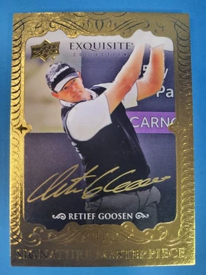 Retief Goosen 2014 Upper Deck Exquisite Signature Masterpieces Auto Gold #ESM-RG - Image 1 of 2