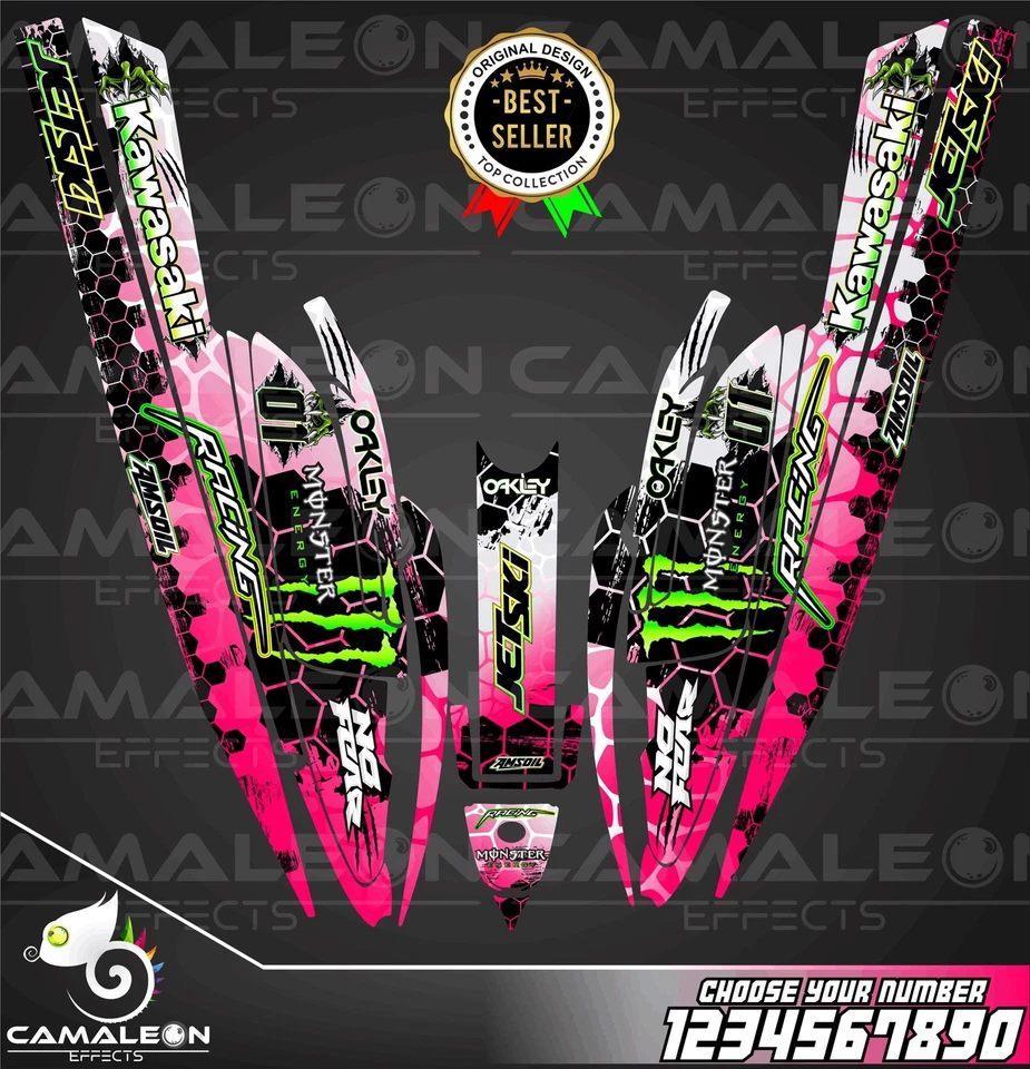 Jet Ski Graphics Kit Decals Wrap For Kawasaki 750 SX 1992-1998 stickers - Image 1 of 1