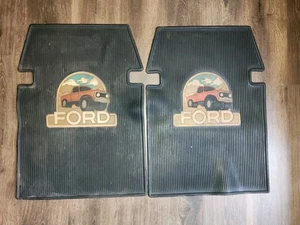 1970s Ford F100 F150 Floor Mats Vintage “RARE” Aftermarket Black - Picture 1 of 8
