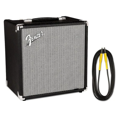 Fender Rumble 25W 1x8 Bass Combo Amp and 20 Foot Instrument Cable - Image 1 of 4