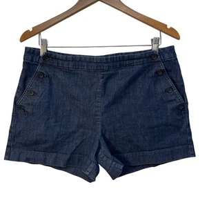 Banana Republic Damen Denim Shorts mit seitlichen Knöpfen Farbe blau Größe 31/12 - Bild 1 von 8