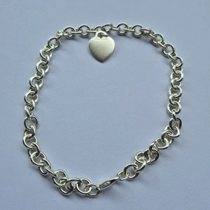 Tiffany & Co Sterlingsilber Halskette Herz Anhänger 16" - Bild 1 von 6