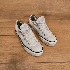 Converse All Star scarpe da ginnastica donna platform bianche paillettes taglia 5.5UK/38EU - Foto 1 di 8