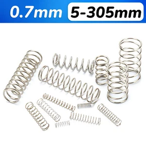 0.7mm Wire Compression Spring 4-12mm Diameter & 5-305mm Length Pressure Small - Picture 1 of 5