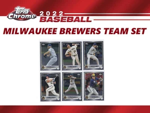 2022 Topps Chrome MILWAUKEE BREWERS TEAM SET (6 cards) - Picture 1 of 3