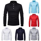 T-Shirt Men Shirt Office Club Daily Outdoor Quick Dry Solid Long Sleeve