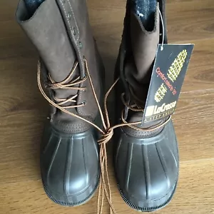 NEW LaCrosse Outdoorsman Rubber Leather Snow Rain Boots Removable Liners Size 9 - Picture 1 of 7