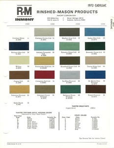 1972 CADILLAC FLEETWOOD DEVILLE ELDORADO CALAIS LIMOUSINE FL PAINT CHIPS (R-M) - Bild 1 von 1