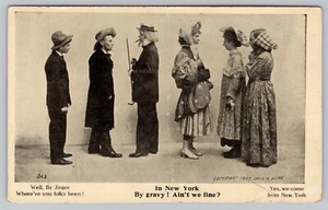 Irvin Kline Humor New York Ain't We Fine Comic geknickte Postkarte - Bild 1 von 2