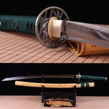  T10 steel Clay tempered japanese samurai katana sword full tang sharp blade.
