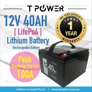 12V 40AH LiFePO4 Lithium Battery 4 Golf Buggy Cart Mobility Scooter Solar - Picture 1 of 6