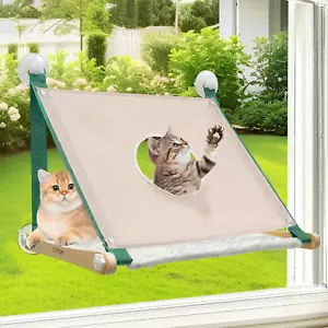 Cat Window Perch, Cat Hammock for Window, 2 in 1 Cat Window Hammock Bed for Indo - Picture 1 of 12
