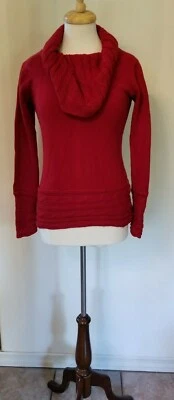 Suéter para mujer Allison Brittney rojo talla M capucha cuello suéter nórdico Foto 1 de 4