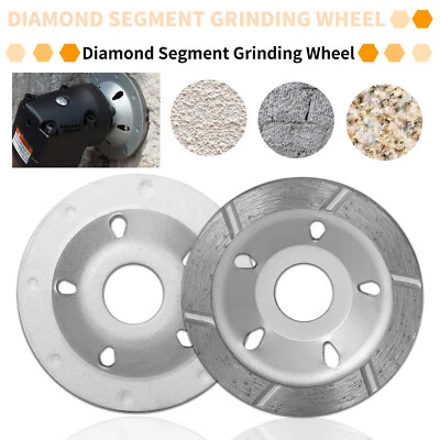 80mm Diamond Segment Grinding Wheel Cup Disc Grinder Concrete Granite Stone Cut - Image 1 of 4