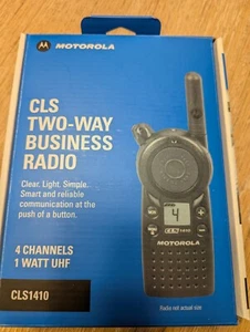 Motorola CLS1410 4 Channel UHF Two-Way Radio - New in Box - Zdjęcie 1 z 1