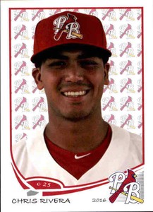 2016 Palm Beach Cardinals Grandstand #25 Chris Rivera Anaheim California CA Card