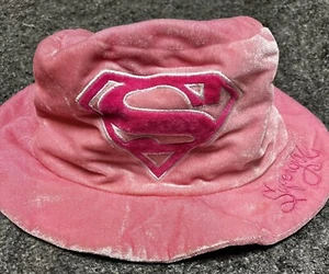 Six Flags Super Girl, Plush Fuzzy Pink Child/Kids Fuzzy Hat Dress Up, Costume - Picture 1 of 6