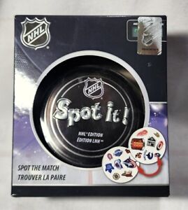 NHL Spot It! Edition LNH Card Game Family Favorite Hockey Sport w Collector Tin