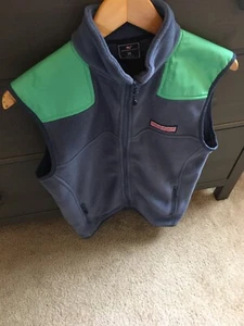 Vineyard Vines Full Zip Vest Blue Green Fleece pre owned Sz XS - Picture 1 of 8