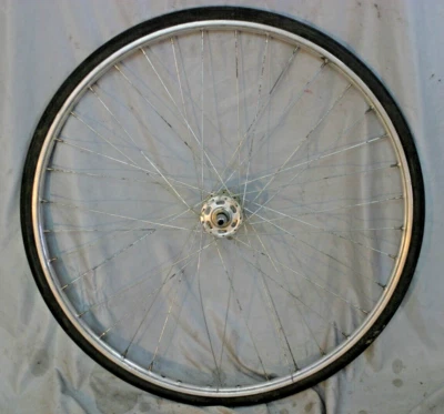 Araya 27" Front Road Bike Wheel Shimano Hub Silver OLW96 18mm 36S AV US Shipping - Image 1 of 4