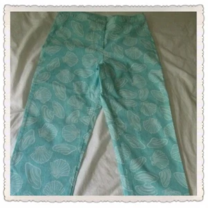 Lilly Pulitzer Hose Capri Größe 8 blau weiß Muscheln Einzelhandel $ 150,00 - Bild 1 von 6