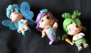 LOTE 3 FIGURAS PIN Y PON - HADA, SIRENA Y FRUTA - FAMOSA - - Imagen 1 de 4