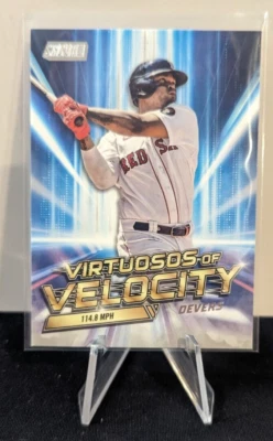 2023 Topps Stadium Club #VV-16 Rafael Devers - Boston Red Sox VITRUOSOS VELOCITY - Image 1 of 2