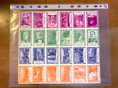 Brazilian Historical 1939 Worlds Fair (?) Amoco (?) (24) Stamp Sheet (#18) - Image 1 of 4