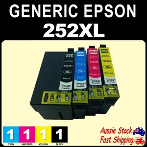 4x 10x 20x Generic 252XL 254XL Inks for EPSON Work Force 3620 3640 7610 7620 - Picture 1 of 3