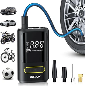 Tire Inflator Portable Air Compressor, 150 PSI Cordless Air Pump for Car Tires, - Picture 1 of 9