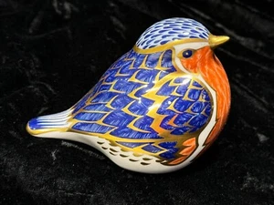 ROYAL CROWN DERBY ROBIN PAPERWEIGHT 2006 GOLD STOPPER - Picture 1 of 8