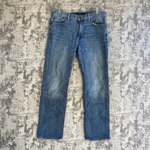 Lucky Brand Mens Denim Jeans 32 x 30 Straight Leg Light Wash Mid Rise 5 Pocket - Picture 1 of 14