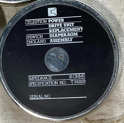 Celestion Power Drive Unit Diaphragm Assembly - 16 ohm T3425/R - Image 1 of 4