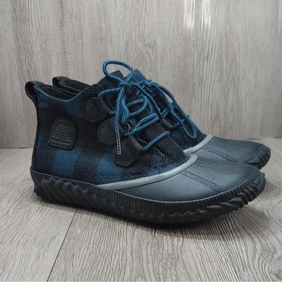 Sorel Out n About Botín con cordones Botas de pato NL3931-010 Negro Azul Gris 10 Foto 1 de 4