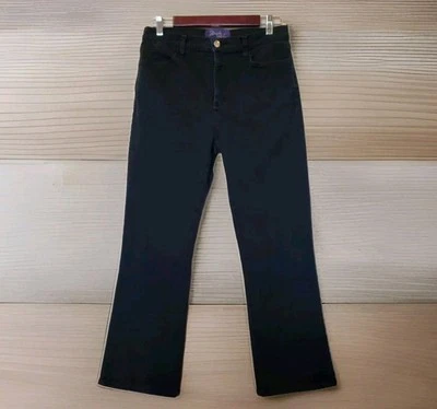 NYDJ Jeans Women's 10 Black High Rise Rhinestone Studded Pockets Straight Denim  - Image 1 of 4