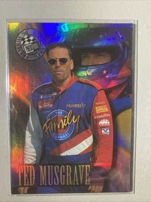 1996 Press Pass Ted Musgrave #7 Foil Premium Race Card - Image 1 of 2