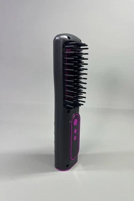 Cordless Hair Straightener Hot Brush Comb Negative Ion 3D Wide Teeth Tangle Free - Image 1 of 4
