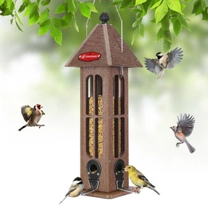 Rainproof Bird Feeder for Outdoor Hanging - Recycled Plastic Wild Bird Feeder... - Picture 1 of 7