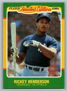 1986 Fleer Limited Edition Rickey Henderson #23 - Picture 1 of 2