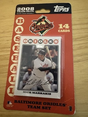 2008 Topps Baltimore Orioles Team Set 14 Cards Nick Markakis & More New Open Box - Image 1 of 2