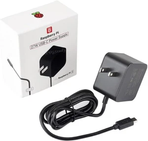 Official 27W USB-C Power Supply for Raspberry Pi 5, 5.1V/5A, 9V/3A,... - Afbeelding 1 van 9