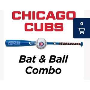 NEW SweetSpot Baseball Chicago Cubs Official MLB 32" Bat & Spaseball Combo - Picture 1 of 13